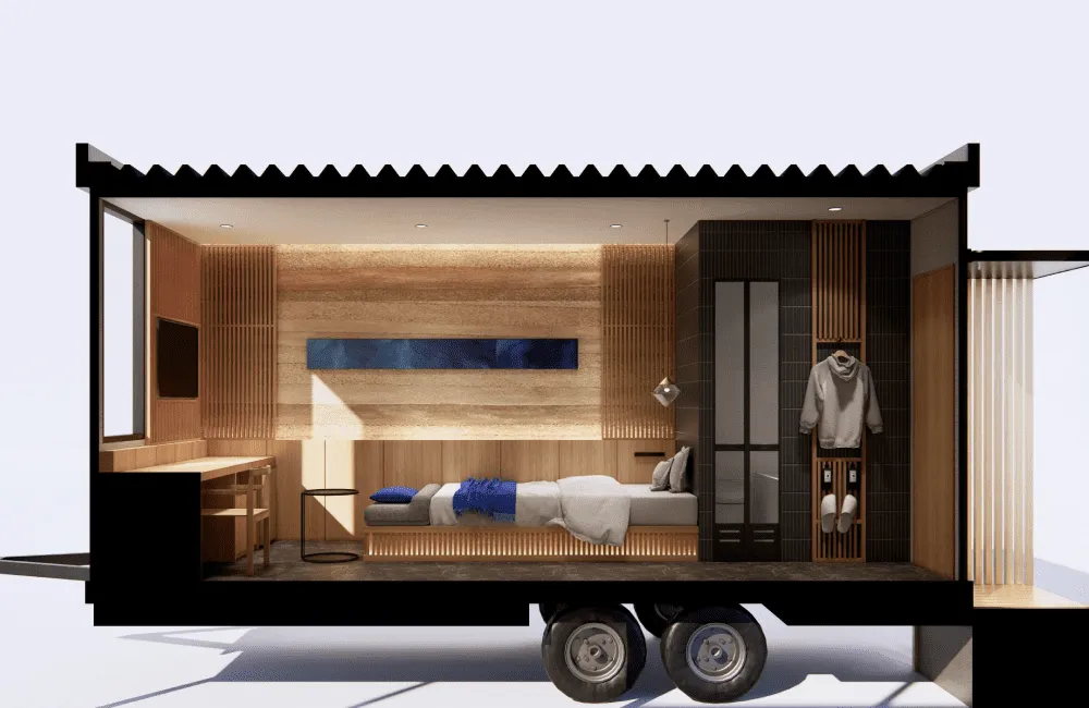 MEGA BOX トレーラーキャビン スライド 16