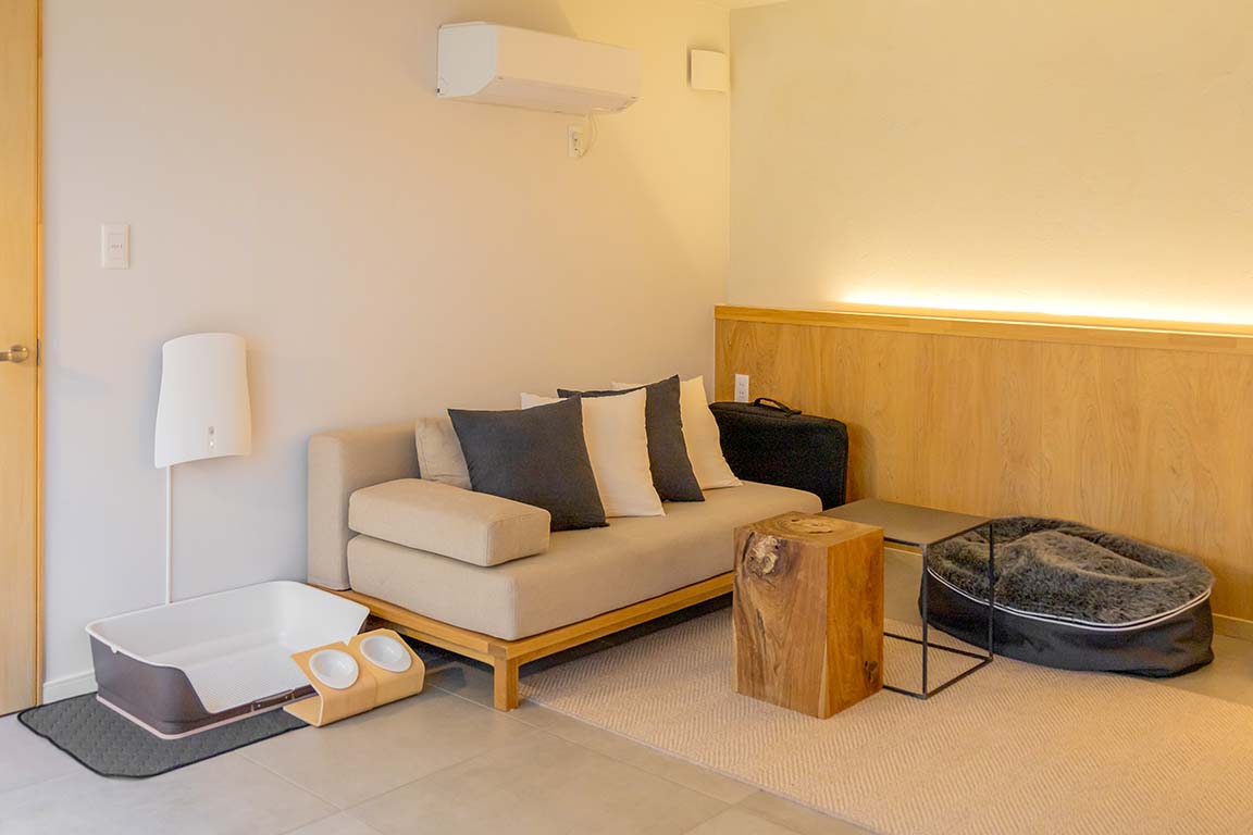 わんちゃんも一緒に泊まることができます。今のグランピング業界ではペット宿泊可能は必須に近いですね。