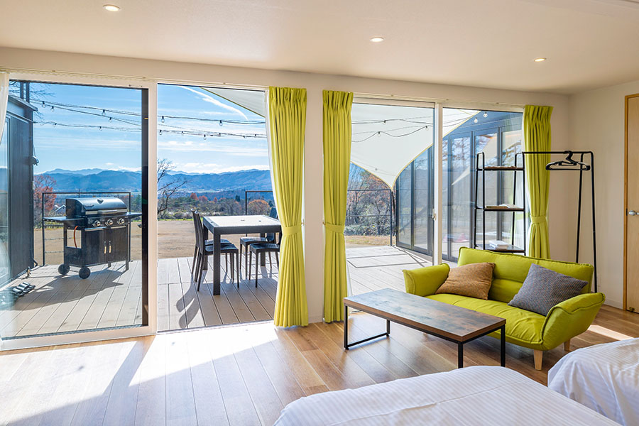 絶景を見ながら目覚める朝、メガボックスはお客様に最高な宿泊体験を提供します。