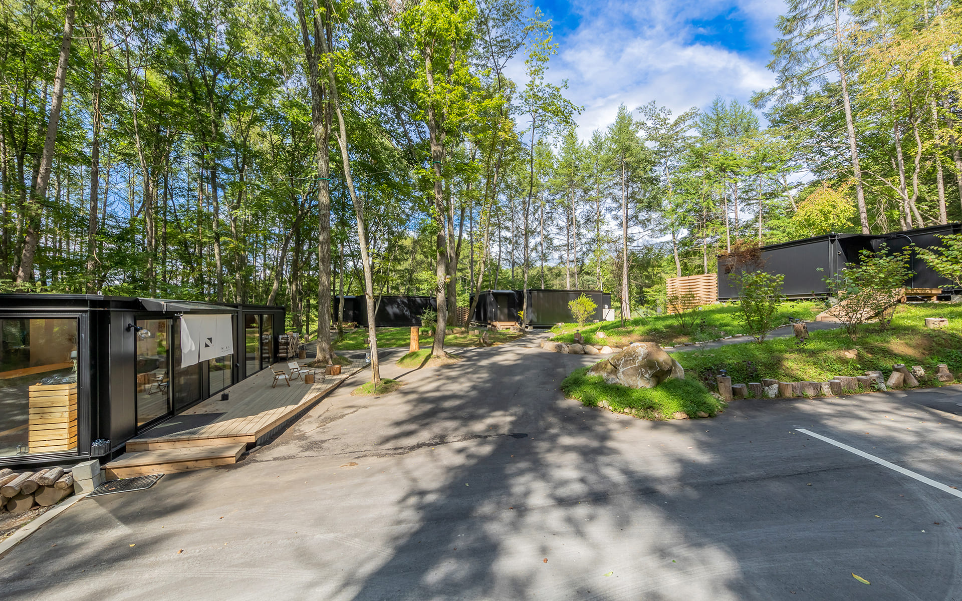 全４棟の施設です。１棟は食事スペースを建築させて頂きました。